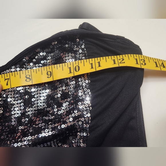 Dreamgirl black and silver sequined bustier corset - Picture 6 of 6